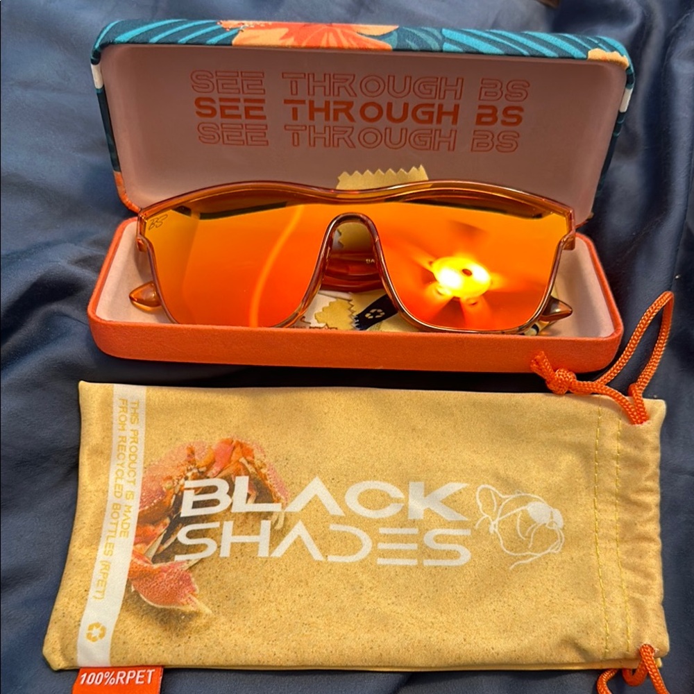 Black Shades Orange polarized sunglasses with Vibrant Style